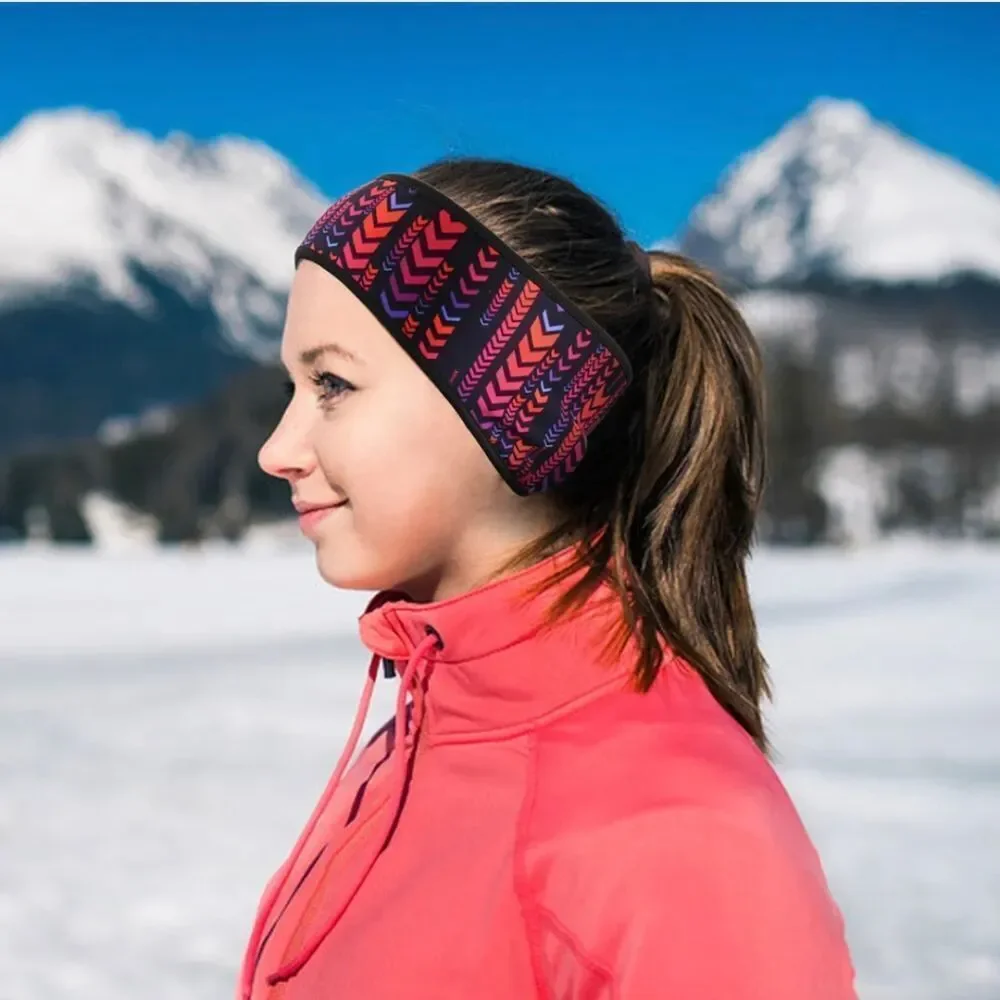 Winter Fleece Headbands for Men Women Stretchy Ear Warm Workout Sweatbands US